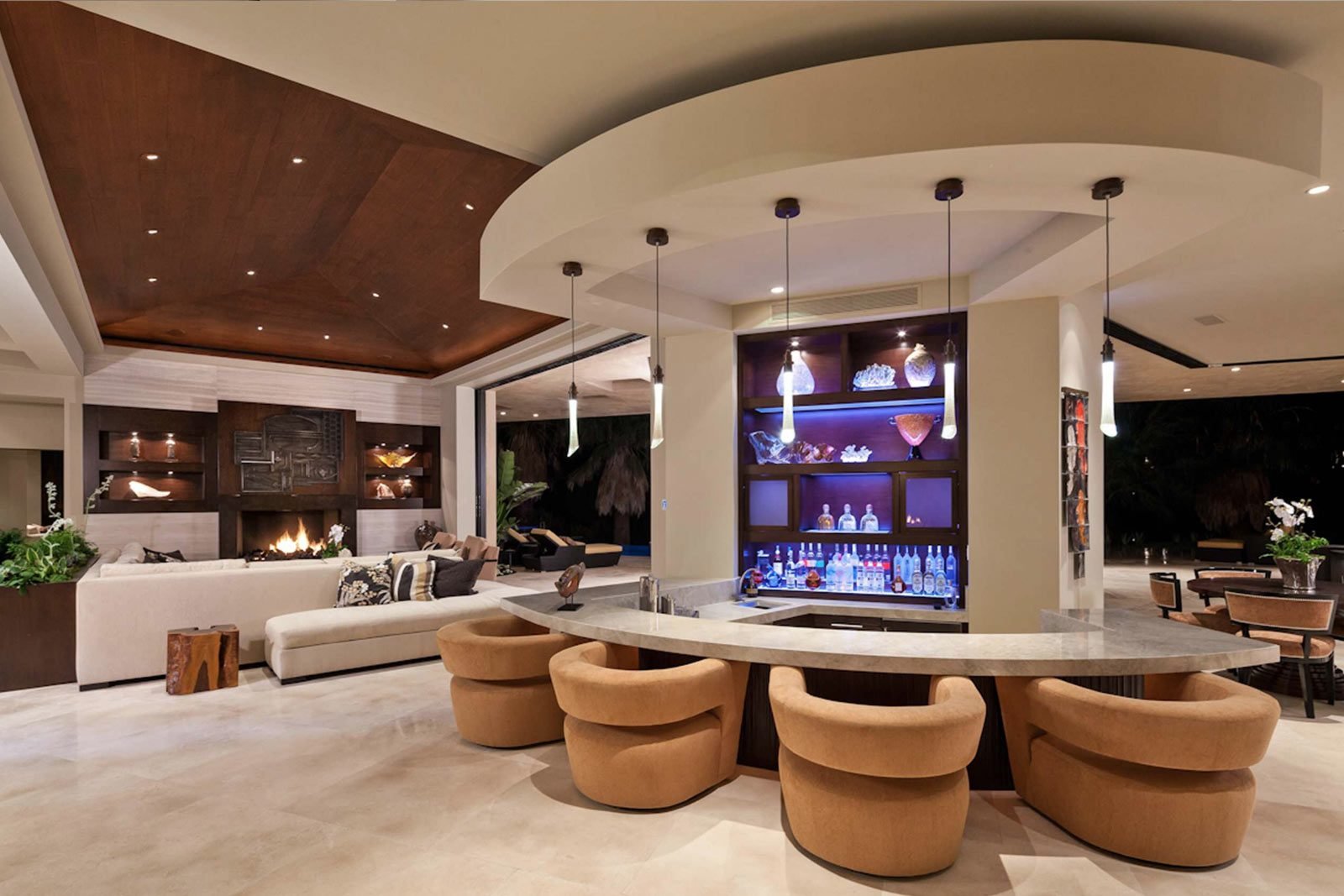Interior bar feature lighting