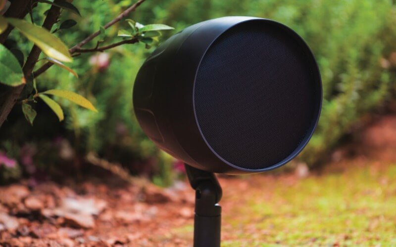 Garden satellite speaker installation